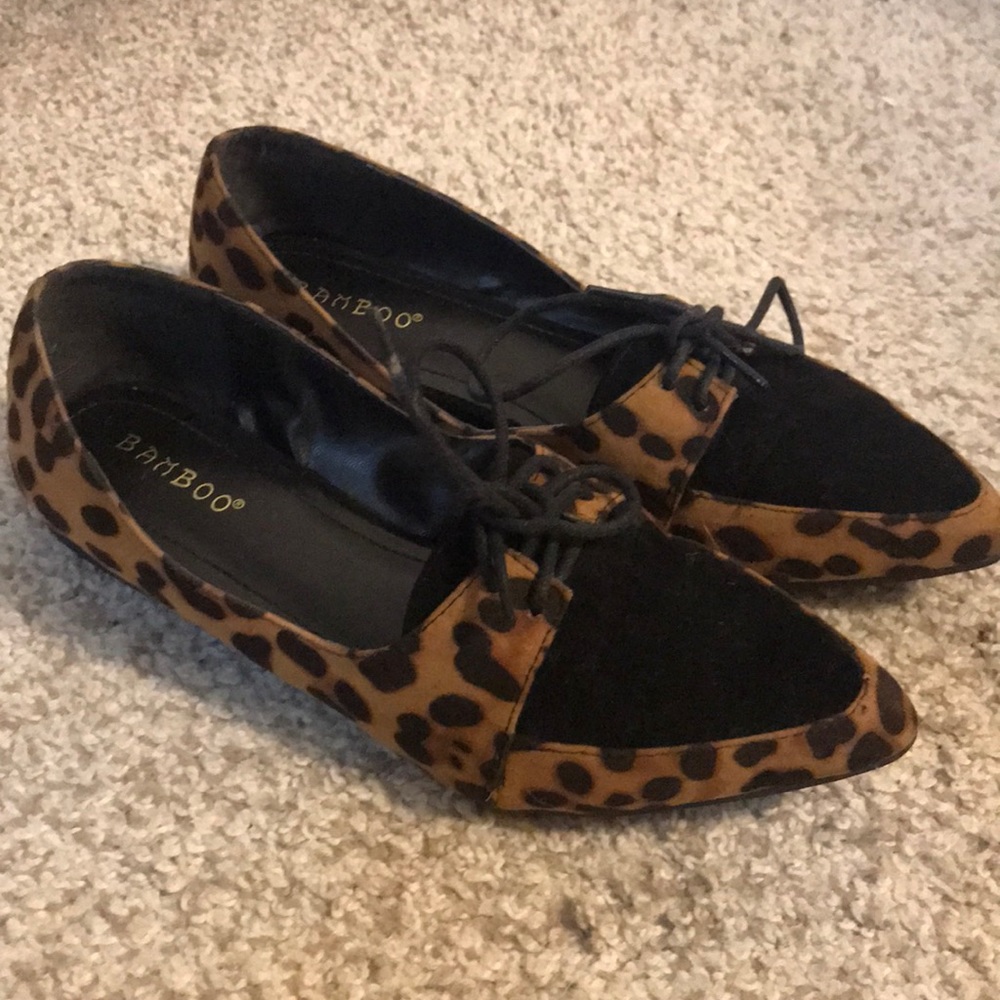 Leopard print flats
